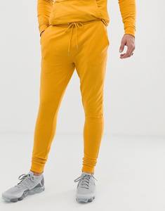 Chándal ajustado amarillo para hombre, algodón, mezcla de poliéster, bolsillo canguro, personalizado, 2019 - Product Image 4