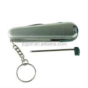 Divot RepairボールMarker BrushペンKnifeとKey Ring All · イン · One Golf Tool - Product Image 2