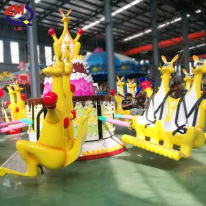 中国のキッズゲームクリスマス遊園地電動カンガルージャンプ乗り物遊園地