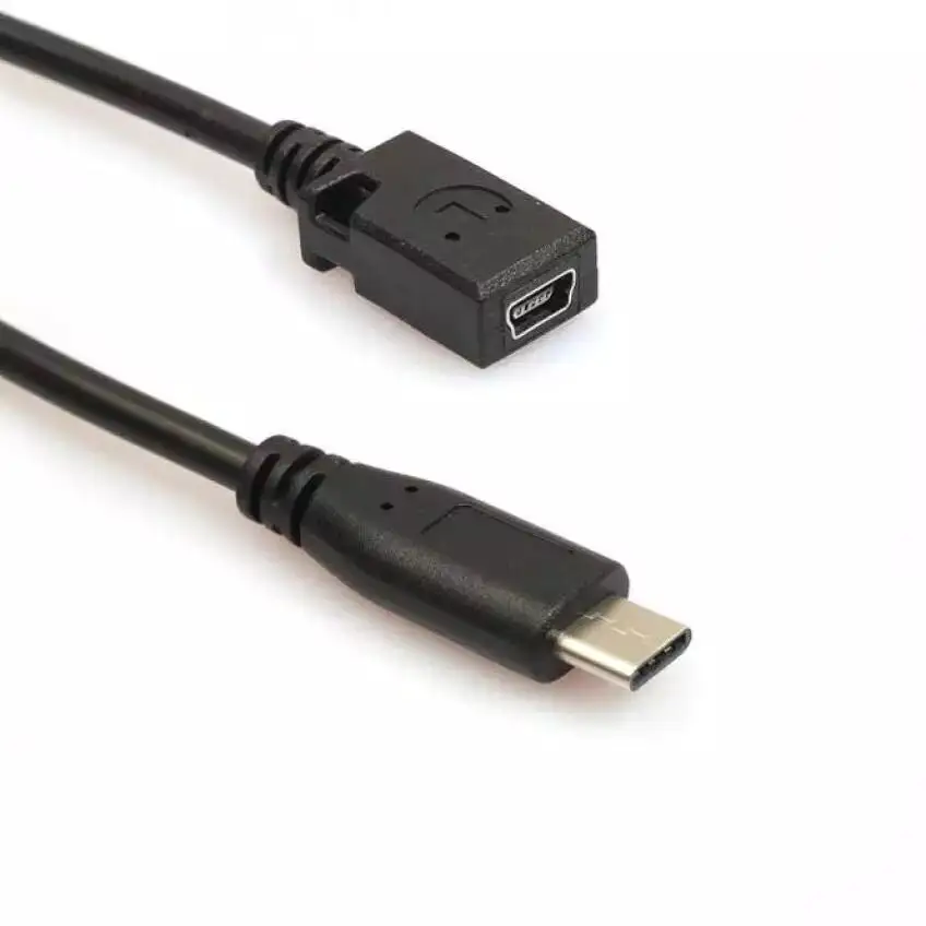 มินิ USB 5ขาหญิงกับ USB 3.1 Type-C ชายแปลง OTG อะแดปเตอร์สายเคเบิลข้อมูลตะกั่ว Cabletolink โรงงาน2019