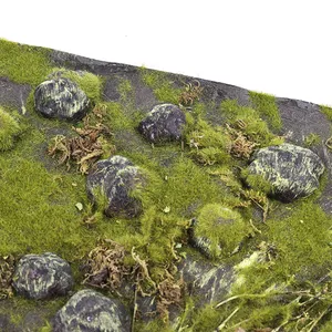 Opknoping muur kunstmatige greenery mat plant met plastic netto basis kunstmatige moss