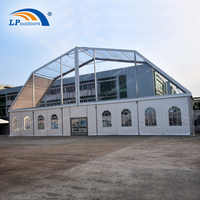Carpa Móvil Grande para Eventos al Aire Libre con Estructura Poligonal Resistente al Viento, de PVC y Aluminio, para Conciertos/Canchas Deportivas