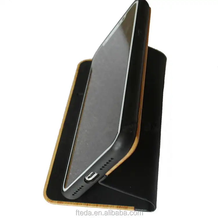 100% ручной работы на заказ Флип кожаный деревянный чехол для iphone 5 5S
