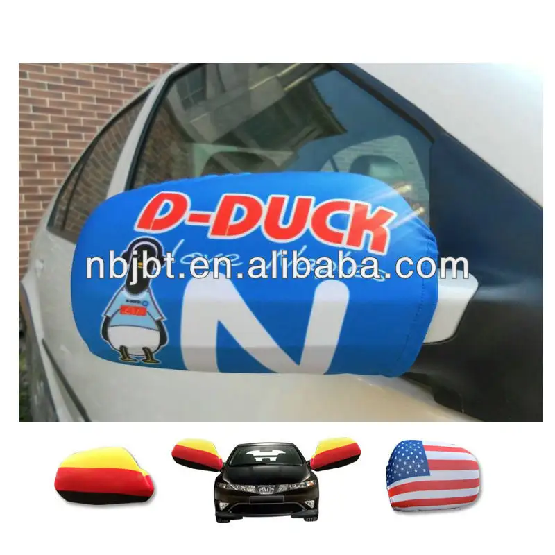Customized logo car mirror cover flag