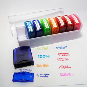 Timbro Scolastico in Gomma Colorato e Divertente a 8 <span class=keywords><strong>Colori</strong></span>, Prezzo Economico di Fabbrica, Timbro per Insegnanti - Product Image 3