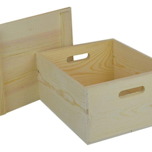 Wooden Storage With Box Storage Box Wood Wooden Storage Tote Boxes With Lid-Wooden Pine Box With Hand Holes And Book Box Wooden