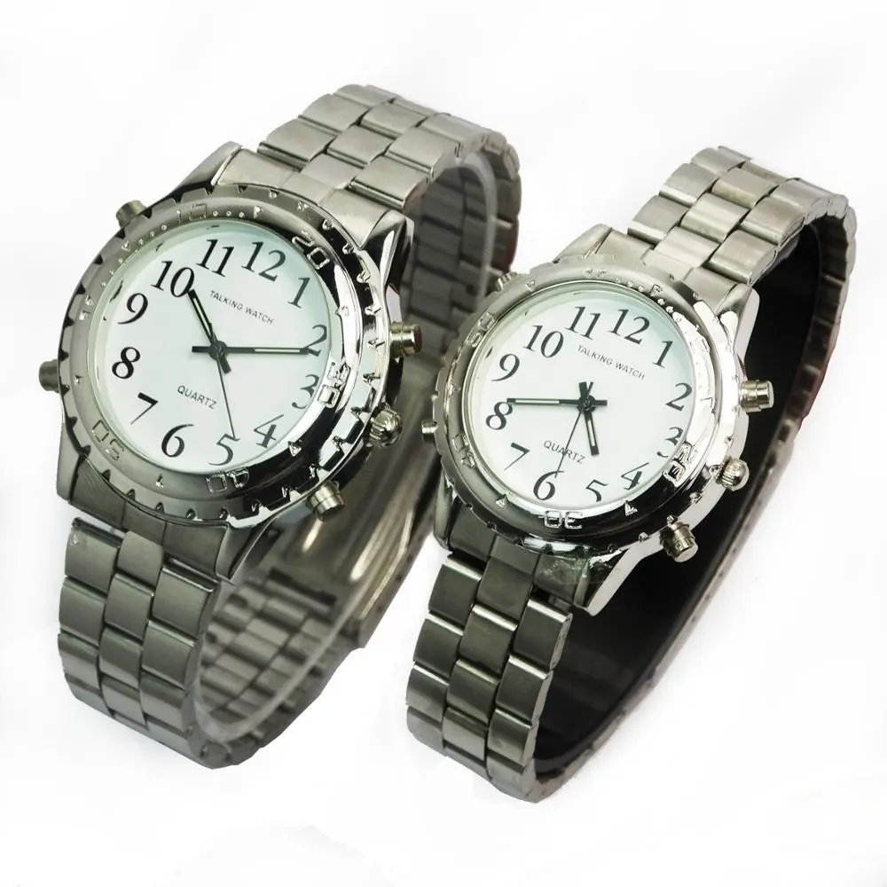 Hot sale gift for father and mother English talking watches for blind and old people
