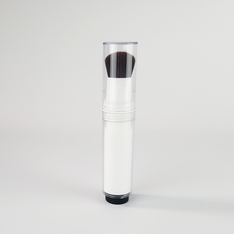 powder jar with brush dispenser