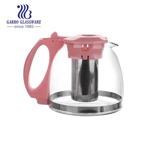 PP <strong>Plastic</strong> Handle High Borosilicate Glass <strong>Tea</strong> Pot <strong>Set</strong> with Infuser and Glass <strong>Tea</strong> Cup Water Mug Pictcher Teapot <strong>Set</strong> - Product Image 4