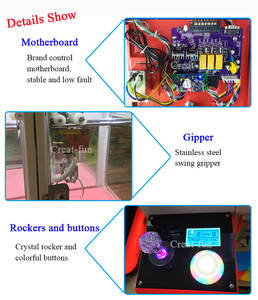 Mini gettoni distributore automatico di giochi di 2 giocatori gru giocattolo macchina artiglio - Product Image 5