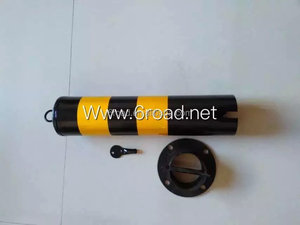 Bolardos de Tráfico de Acero Amarillo y Negro para Barreras de Estacionamiento, Poste Delimitador de Acero Reflectante - Product Image 4