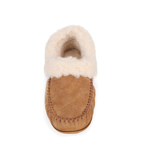 Mocassini Invernali in Pelle Scamosciata <span class=keywords><strong>con</strong></span> Pelliccia di Lana e Suola TPR per <span class=keywords><strong>Uomo</strong></span> e Donna, <span class=keywords><strong>Scarpe</strong></span> Casual - Product Image 2