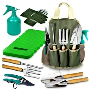 공장 도매 Garden Tool Tote Bag Tool Storage Bag Best Canvas Bucket 와 Pockets 대 한 Kids 9 개 knelling pad