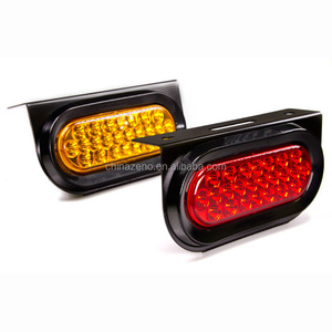 6 "24 LED Ovale Camion <span class=keywords><strong>Remorque</strong></span> Blanc Stop/Turn/Tail Backup Light W/Flush Mount - Product Image 6