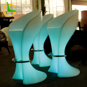Waterproof RGB LED <strong>Bar</strong> Table and Chair Set | Cordless Rechargeable Illuminated Furniture for Nightclub and Party Even - Product Image 4