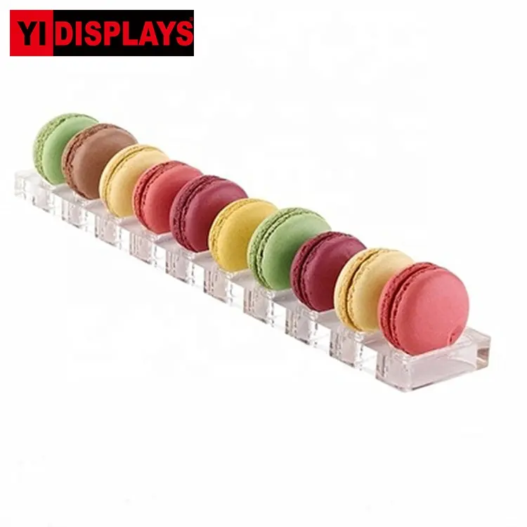 Acryl Macaron Makronen Dessert Keks Keks Lebensmittel Display Stand Hoder Racks Tablett Riser Fall