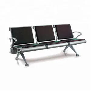 Bespoke design aluminum 4 seater airport chair with PU padding bench seating used hospital chairs