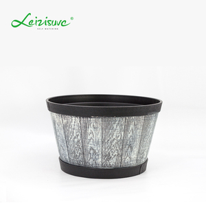 Leizisure <span class=keywords><strong>En</strong></span> <span class=keywords><strong>bois</strong></span> Conique Grand Bol Rond <span class=keywords><strong>En</strong></span> Plastique Demi-Baril Planteur - Product Image 3