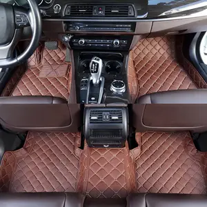 Accept customized sizes luxury leather 5d car floor mats