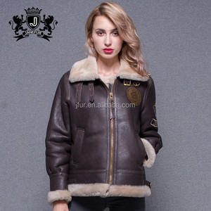 <span class=keywords><strong>Pas</strong></span> <span class=keywords><strong>cher</strong></span> Alibaba Express Double Face Col De Fourrure En Peau De Mouton En <span class=keywords><strong>Cuir</strong></span> Matelassé Marron Mode Femmes <span class=keywords><strong>Veste</strong></span> - Product Image 3