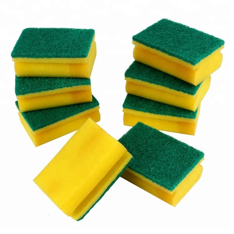 Toprank fuerte capacidad de limpieza de no-cero verde de limpieza de la cocina esponja estropajo