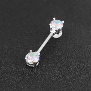 Anello per Dilatazione del Capezzolo in Acciaio Chirurgico per Donna, Gioiello per <span class=keywords><strong>Piercing</strong></span> Finto - Product Image 4