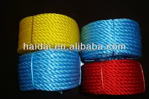 3 strand cuerda de nylon amarillo rojo de cuerda pe verde cuerda