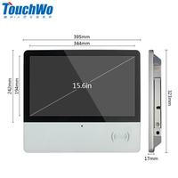 13,3 ", 15,6", 21,5 "Lector de tarjetas NFC/ RFID POE Panel de pantalla táctil capacitiva Pc Huella digital Asistencia escolar