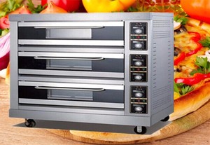 Four à <span class=keywords><strong>pizza</strong></span> au gaz GPL commercial à 3 étages et 9 plateaux - Product Image 1