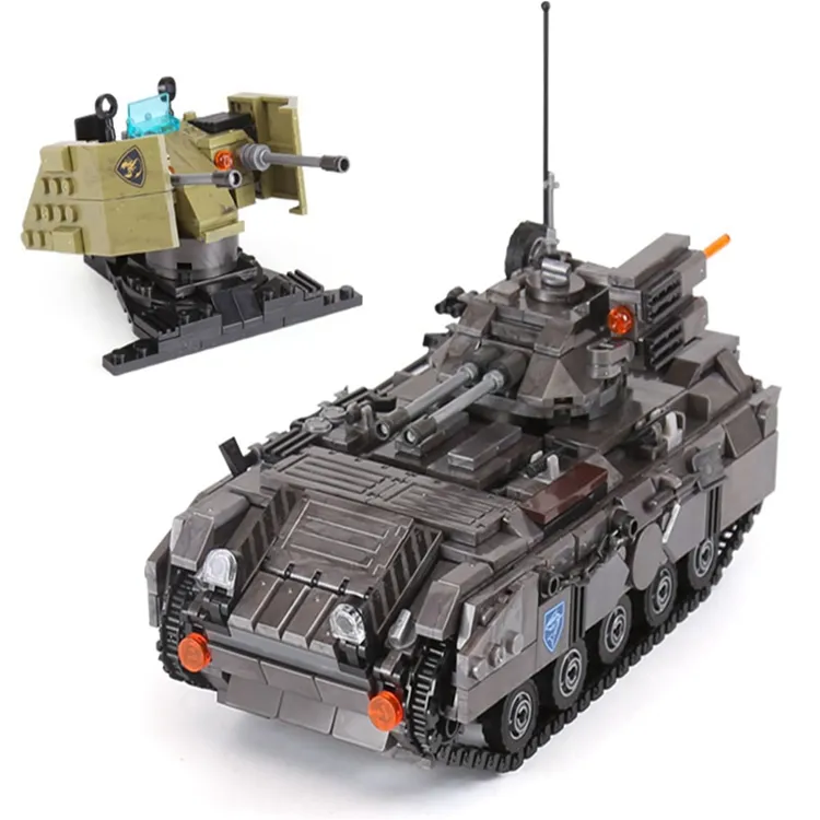 XINGBAO 06018 Genuine 1049PCS Military Series The Armoured Vehicle Set Building Blocks Bricks Educational Toys As Children Gifts