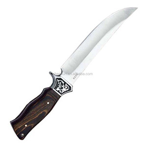 Coltello da caccia da campeggio a lama fissa in acciaio inossidabile con manico in legno personalizzato 420 economico