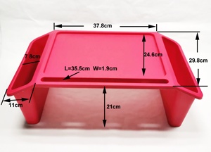 Bureau portable multifonctionnel conçu comme un <span class=keywords><strong>pont</strong></span> avec deux grandes poches latérales <span class=keywords><strong>pour</strong></span> enfants et adultes, idéal <span class=keywords><strong>pour</strong></span> la lecture et la prise de repas. - Product Image 6