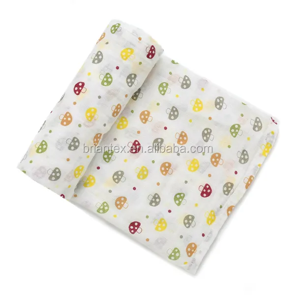 Briantex Muslin 랩 아기 기저귀 (담요 swaddle) 저렴한 공장 가격 중국 핫 판매 면화 아기 일회용 인쇄