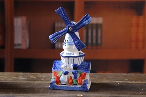 Azul y blanco de cerámica de gres estilo windmill holanda gtifts decoración del hogar de cumpleaños de la boda de <span class=keywords><strong>san</strong></span> valentín - Product Image 6