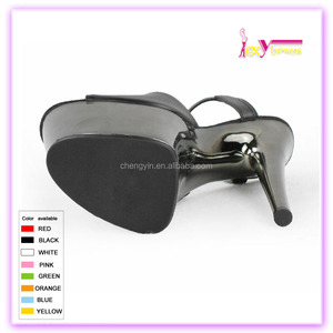 Últimas señoras negro peep toe de tacón alto zapatos atractivos de las mujeres tacones platfrom sandalias con 17 cm Plataformas - Product Image 6