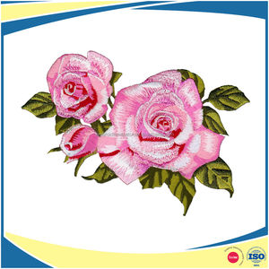 การออกแบบปักดอกโบตั๋นเหล็กบนแพทช์เย็บปักถักร้อย - Product Image 6
