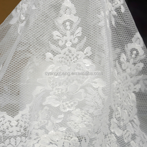 Colore bianco e pizzo tipo di prodotto 3D ricamo pizzo tessuto 3D fiore per abito da sposa o tessuti per la casa - Product Image 3