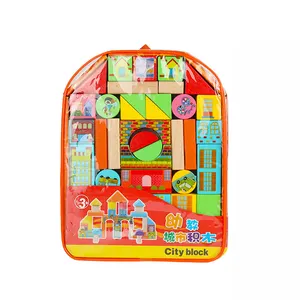 Sac à dos en bois MG001, jouets promotionnels de haute qualité, blocs de construction de ville, éducatifs, pour enfants, nouvelle collection 2018