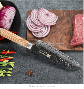FINDKING جديد زيبرا الخشب مقبض دمشق سكين السوشي 7 بوصة santoku سكين الطاهي 67 طبقات دمشق الصلب سكاكين المطبخ