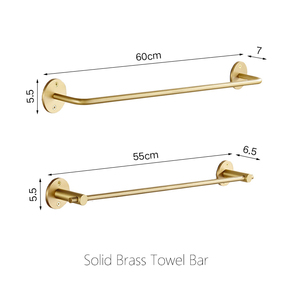 Qiansi Porte-serviettes mural simple en laiton massif brossé, design moderne, <span class=keywords><strong>pour</strong></span> <span class=keywords><strong>salle</strong></span> <span class=keywords><strong>de</strong></span> <span class=keywords><strong>bain</strong></span> d'hôtel, écologique, 60 cm - Product Image 5