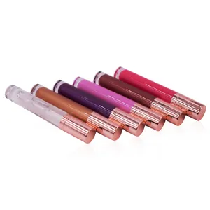 Wholesale Custom Logo Mineral Lip Gloss Liquid Shiny Lipgloss with Private Bling Label No Labels