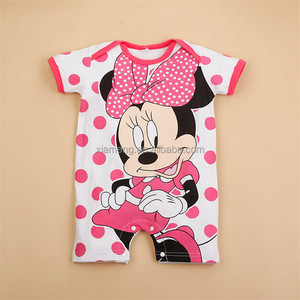 venta Caliente ropa de dormir de algodón moda mameluco del bebé con <span class=keywords><strong>mickey</strong></span> manga corta <span class=keywords><strong>mickey</strong></span> mameluco del bebé para newbron - Product Image 5