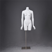 Maniquí de Torso Femenino de Medio Cuerpo en Fibra de Vidrio/Poliuretano