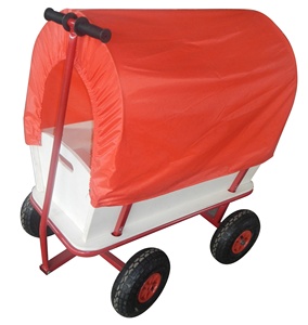 Classic <strong>Wood</strong> <strong>Wagon</strong> Red Cargo Storage Beach Garden Yard Child Kids <strong>Wagon</strong> With Canopy Wooden