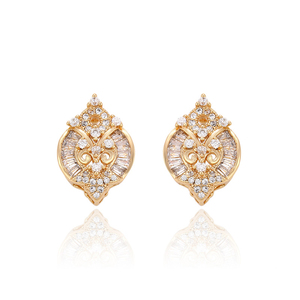 C208035--29318 Pendientes de Botón <span class=keywords><strong>Xuping</strong></span> de Moda, Chapados en Oro de 18K, con Cristal - Product Image 1