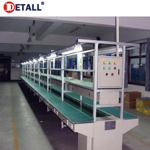 Pvc Belt Conveyor Modular TV And Air Conditioner Pvc Conveyor Belt Production Line With Mobile Assembly Line Table