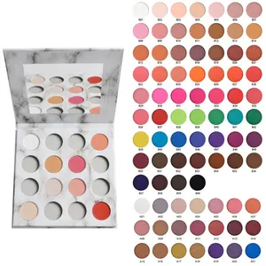 DIY 16 цветов пигмент мерцающие матовые тени для век макияж тени для век Палитра
