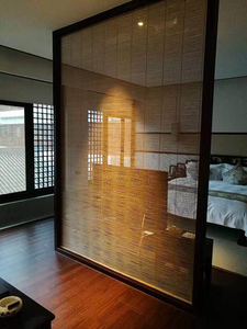 Chinois en gros pas cher hôtel décoration imperméable à l'eau grand tapis en rotin allumette rouleau tissé en bambou stores - Product Image 6