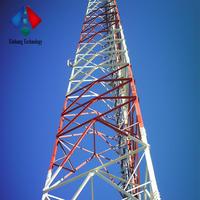 Menara Kaki Segitiga Baja Galvanis Mandiri Mendukung Menara Telekomunikasi 3 Kaki