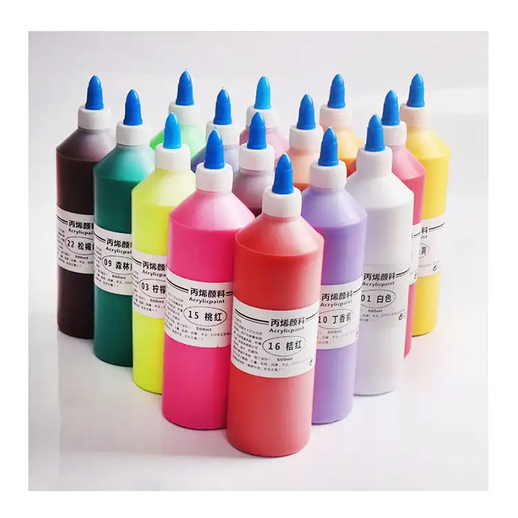 Großhandel verschiedene farben in flaschen acryl farbe 500ml